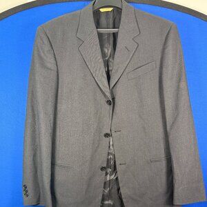 Donna Karan Charcoal Gray Blazer/Suit Jacket Made In Italy, Designer, Luxury